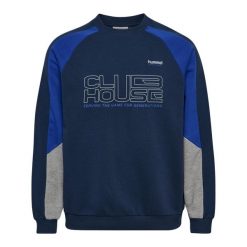 Bluza oversize Hummel Iconic. Niebieskie bluzy damskie Hummel, m, bez wzorów, bez ramiączek, bez kaptura. Za 279.50 zł.