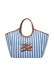 KARL LAGERFELD Torebka B2W46074 Niebieski. Niebieskie shopperki damskie KARL LAGERFELD, bez wzorów, z materiału, bez dodatków. Za 649.99 zł.