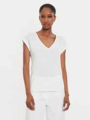 Morgan T-Shirt 242-DAYA Biały Regular Fit. Białe t-shirty damskie Morgan, xs, bez wzorów, z wiskozy, bez kołnierzyka, bez ramiączek. Za 109.99 zł.