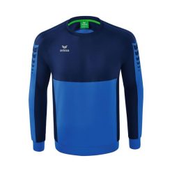 Bluza Erima Six Wings niebieska junior. Niebieskie bluzy męskie Erima, bez wzorów, z bawełny, sportowe, bez ramiączek, bez kaptura. Za 270.99 zł.