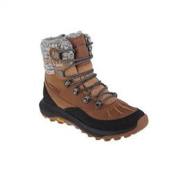 Buty do chodzenia damskie Merrell Siren 4 Thermo Demi. Brązowe obuwie trekkingowe damskie Merrell, z jeansu, za kostkę, bez zapięcia. Za 791.75 zł.