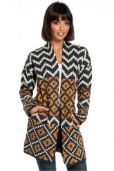 Sweter kardigan bez zapięcia z modnym azteckim wzorem. Kardigany damskie Polskie swetry, na zimę, s, bez wzorów, z jeansu, biznesowe, bez kołnierzyka. Za 259.00 zł.