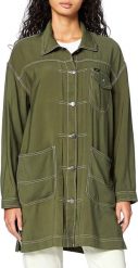 DAMSKA TUNIKA LEE ELONGATED DUSTER COA REGULAR FIT OLIVE GREEN L45WCWNX 112110654. Zielone sukienki damskie Lee, l, bez wzorów, bez kołnierzyka, bez ramiączek. Za 199.99 zł.