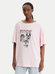 Liu Jo T-Shirt WA6131 J3868 Różowy Regular Fit. Czerwone t-shirty damskie Liu Jo, xl, bez wzorów, z bawełny, bez kołnierzyka, bez ramiączek. Za 339.99 zł.