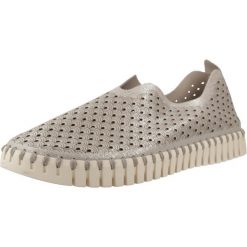 Buty ILSE JACOBSEN 179043 Srebrny. Szare obuwie trekkingowe damskie Ilse Jacobsen, ze skóry, bez zapięcia. Za 275.99 zł.