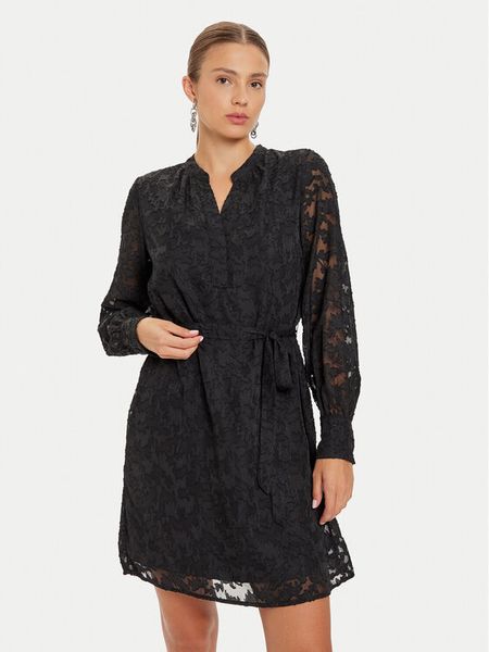 Vila Sukienka koktajlowa Flema 14096983 Czarny Regular Fit. Czarne sukienki damskie Vila, bez wzorów, z syntetyku, wizytowe, bez kołnierzyka, bez ramiączek. Za 129.99 zł.