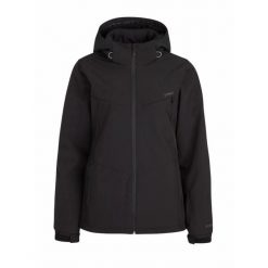 Damska kurtka narciarska softshell Protest PRTSUZANAI. Czarne kurtki sportowe damskie Protest, bez wzorów, z softshellu, bez ramiączek, bez kaptura, narciarskie. Za 726.40 zł.