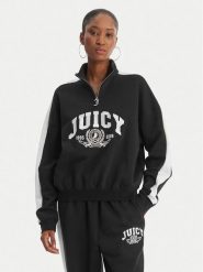 Juicy Couture Bluza College JCSAS126401 Czarny Relaxed Fit. Czarne bluzy damskie Juicy Couture, s, bez wzorów, z bawełny, bez ramiączek, bez kaptura. Za 399.99 zł.
