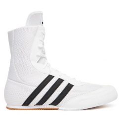 Buty bokserskie adidas. Białe buty sportowe męskie Adidas, bez wzorów, bez zapięcia. Za 249.99 zł.