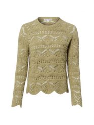 Marie Lund sweter z grubej dzianiny Kobiety Bawełna zielony, XL. Zielone swetry nierozpinane damskie Marie Lund, xl, bez wzorów, z bawełny, eleganckie, bez kołnierzyka, bez ramiączek. Za 129.95 zł.