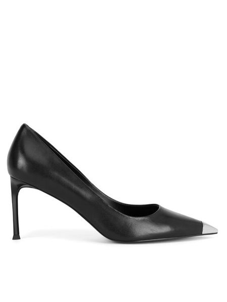 Eva Minge Szpilki LIA-V1538-315-2 Czarny. Czarne szpilki damskie Eva Minge, bez wzorów, ze skóry, bez obcasa, na szpilce, bez zapięcia. Za 429.99 zł.