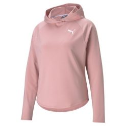 Damska bluza z kapturem Active PUMA Bridal Rose Pink. Czerwone bluzy damskie Puma, xs, bez wzorów, z elastanu, eleganckie, bez ramiączek, z kapturem. Za 118.26 zł.