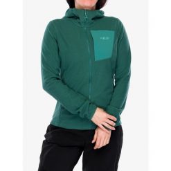 Bluza z kapturem damska Rab Tecton Hoody. Zielone bluzy damskie RAB, s, bez wzorów, bez ramiączek, z kapturem. Za 362.45 zł.
