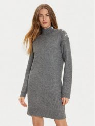 Morgan Sukienka dzianinowa 242-RMSTORI Szary Loose Fit. Szare sukienki damskie Morgan, l, bez wzorów, z dzianiny, bez kołnierzyka, bez ramiączek. Za 259.99 zł.