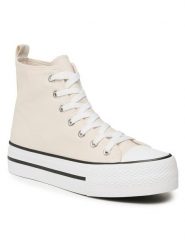 Jenny Fairy Trampki WSS20468-01 Beżowy. Brązowe trampki i tenisówki damskie Jenny Fairy, bez wzorów, z materiału, bez zapięcia. Za 94.99 zł.