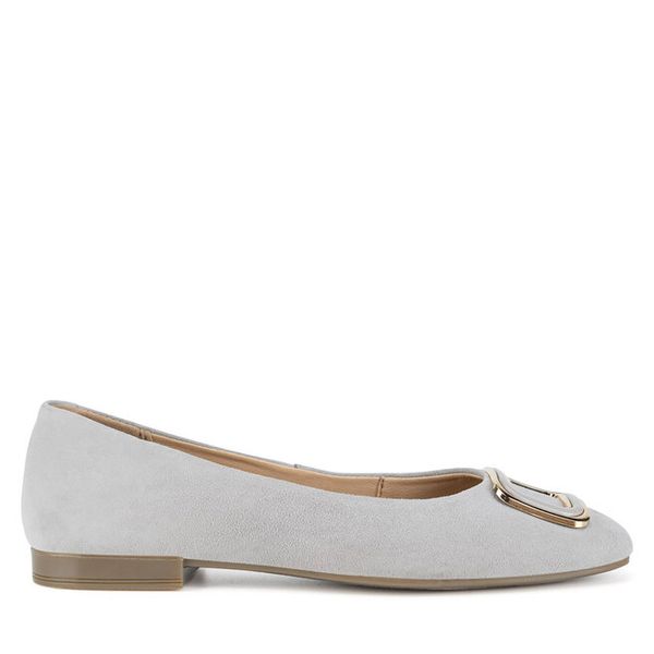 Baleriny Lasocki. Szare balerinki damskie Lasocki, bez wzorów, bez obcasa, bez zapięcia. Za 169.99 zł.