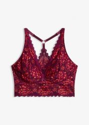 Biustonosz bustier z miękką bawełnianą podszewką. Czerwone biustonosze bonprix, bez wzorów, z bawełny. Za 82.99 zł.