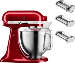 Mikser Artisan 185 czerwony karmel z przystawkami do makaronu. Czerwone miksery KITCHENAID. Za 5,198.00 zł.