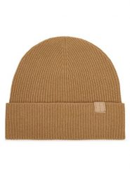 Calvin Klein Czapka Emblem LV04D8013G Beżowy. Brązowe czapki damskie Calvin Klein, na zimę, bez wzorów, z kaszmiru. Za 349.99 zł.