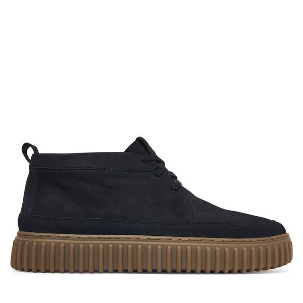 Trzewiki Clarks. Czarne botki męskie Clarks, bez wzorów, bez obcasa, bez zapięcia. Za 519.99 zł.