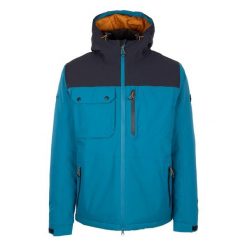 Męska Ocieplana Kurtka Eastwell. Niebieskie kurtki męskie Trespass, m, z aplikacjami, z materiału, wakacyjne, z kapturem. Za 437.99 zł.