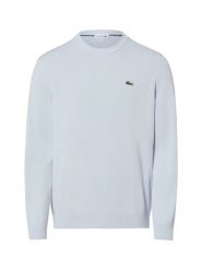 Lacoste sweter Mężczyźni Bawełna niebieski, 3. Niebieskie swetry męskie Lacoste, m, bez wzorów, z bawełny, klasyczne, bez kołnierzyka, bez ramiączek. Za 499.95 zł.