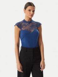 Rinascimento Body CFC0127525003 Niebieski Slim Fit. Niebieskie body Rinascimento, bez wzorów, z syntetyku. Za 409.99 zł.