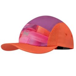 Czapka z daszkiem Damska Buff 5 Panel Go Cap. Czerwone czapki damskie Buff, bez wzorów, z elastanu, sportowe. W wyprzedaży za 106.50 zł.