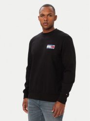 Tommy Hilfiger Bluza MW0MW44936 Czarny Regular Fit. Czarne bluzy męskie Tommy Hilfiger, m, bez wzorów, z bawełny, bez ramiączek, bez kaptura. Za 489.99 zł.