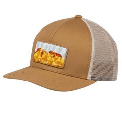 Czapka z daszkiem dla dorosłych Explore Trucker Cap. Brązowe czapki damskie Buff, bez wzorów, z bawełny, sportowe. Za 139.99 zł.
