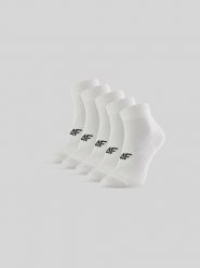 4F Skarpetki krótkie (5-pack) męskie - białe 39-42. Białe skarpety męskie 4F, bez wzorów, z bawełny. Za 59.99 zł.