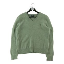 Second life - Polo Ralph Lauren sweter męski z dekoltem w serek - Jak nowy. Zielone swetry męskie Ralph Lauren, l, bez wzorów, eleganckie, bez kołnierzyka, bez ramiączek. Za 212.96 zł.