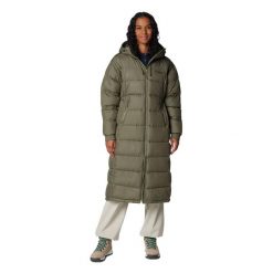 Płaszcz puchowy damski Columbia Pike Lake II Long. Fioletowe płaszcze damskie Columbia, m, bez wzorów, z puchu, bez kołnierzyka, bez kaptura. Za 729.99 zł.