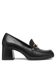 Geox Półbuty D Walk Pleasure 55 D46XBF 00043 C9999 Czarny. Czarne półbuty damskie Geox, bez wzorów, ze skóry, bez obcasa, na obcasie, bez zapięcia. Za 459.99 zł.