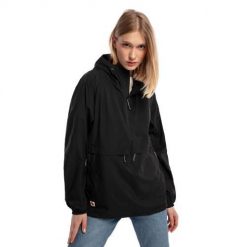 Kurtka turystyczna damska Fjällräven High Coast Lite Anorak. Czarne kurtki sportowe damskie Fjällräven, s, bez wzorów, bez ramiączek, bez kaptura. Za 753.75 zł.