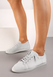 Szare Sznurowane Tenisówki z Ozdobnymi Cyrkoniami na Płaskiej Podeszwie Iiloeva. Szare trampki i tenisówki damskie Renee, bez wzorów, z jeansu, bez zapięcia. Za 29.99 zł.