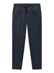 Bugatti Chinosy 1950-16210E Granatowy Slim Fit. Niebieskie eleganckie spodnie męskie Bugatti, bez wzorów, z bawełny. Za 418.99 zł.