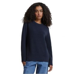 Sweter damski Urban Classics Rib. Niebieskie swetry nierozpinane damskie Urban Classics, na zimę, bez wzorów, bez kołnierzyka, bez ramiączek. Za 198.50 zł.