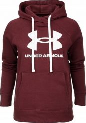 Under Armour Bluza damska Under Armour Rival Fleece Logo Hoodie bordowa 1356318 690 2XL. Czerwone bluzy damskie Under Armour, xl, bez wzorów, bez ramiączek, bez kaptura. Za 195.59 zł.