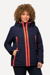 Damskie HYPRAR kurtka funkcyjna wodoodporna kaptur otwór na kciuk. Niebieskie kurtki sportowe damskie Ulla Popken, plus size, bez wzorów, z materiału, bez ramiączek, z kapturem, snowboardowy. Za 849.99 zł.