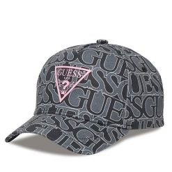 Czapka z daszkiem Guess. Szare czapki damskie Guess, z aplikacjami. Za 119.99 zł.