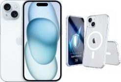 Smartfon Apple iPhone 15 256GB Blue (MTP93) + Etui Armor MagCase. Niebieskie smartfony Apple. Za 3,200.00 zł.