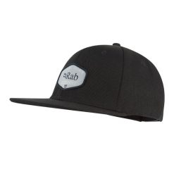 Czapka z daszkiem bawełniana Rab Axion Badge Cap. Czarne czapki damskie RAB, bez wzorów, z bawełny, sportowe. Za 124.99 zł.