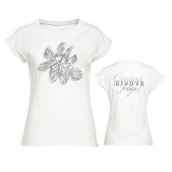Koszulka damska Givova Floral. Białe bluzki damskie Givova, uniwersalny, bez wzorów, z bawełny, bez kołnierzyka, bez ramiączek. Za 267.50 zł.