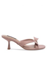 Nine West Klapki WFA2668-1 Różowy. Czerwone klapki damskie Nine West, bez wzorów, z syntetyku, bez obcasa, bez zapięcia. Za 229.99 zł.