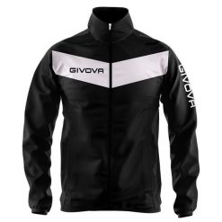 Kurtka piłkarska dla dorosłych Givova Rain Scudo czarno-biała. Białe kurtki męskie Givova, s, bez wzorów, z syntetyku, eleganckie, bez kaptura. Za 79.00 zł.