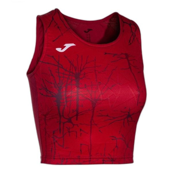 Tank top do biegania damski Joma Elite IX Crop top. Czerwone topy damskie Joma, l, bez wzorów, sportowe, bez kołnierzyka, bez ramiączek. W wyprzedaży za 79.65 zł.