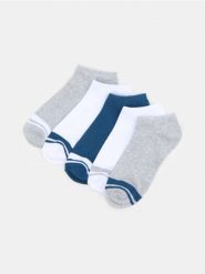 Krótkie skarpetki 5 pack - granatowy. Niebieskie skarpety męskie Sinsay, bez wzorów. Za 15.99 zł.