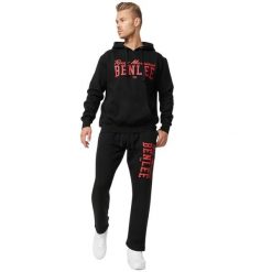 Bluza z kapturem o klasycznym kroju Benlee Stronghurst. Czarne bluzy sportowe męskie Benlee, m, bez wzorów, z kapturem. Za 244.50 zł.