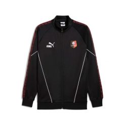 Kurtka dresowa RB Salzburg 2025/26. Czarne kurtki sportowe męskie Puma, m, bez wzorów, z dresówki, bez kaptura, na fitness i siłownię. Za 369.50 zł.